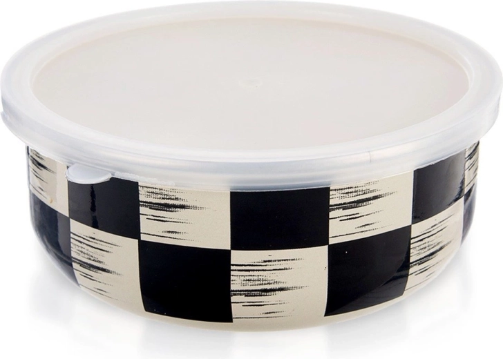 Castron emailat cu capac Șah 17 cm, 1 l