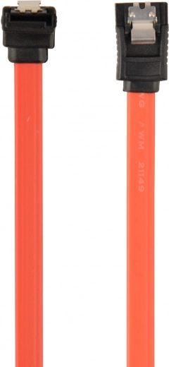 Cablu de date SATA III 30 cm cu cleme metalice, conector drept + unghiular