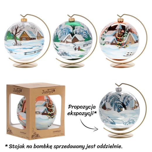 Decorațiune de Crăciun glob 15 cm decor - 1 bucată