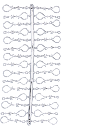 Set de 30 cârlige argintii pentru ornamente de Crăciun