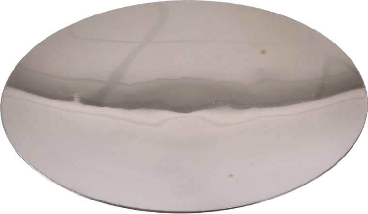 Tăviță metalică argintie pentru lumânare 12 × 12 cm