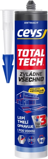 Adeziv și chit universal Ceys Total Tech antracit 290 ml