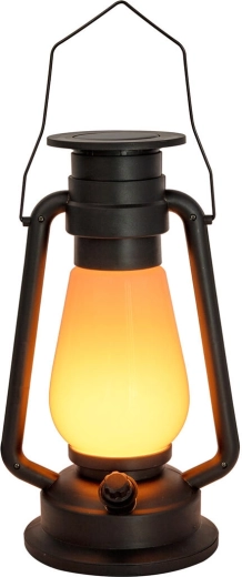 Lampă solară suspendată tip lampă cu petrol, alb cald, 72 LED-uri