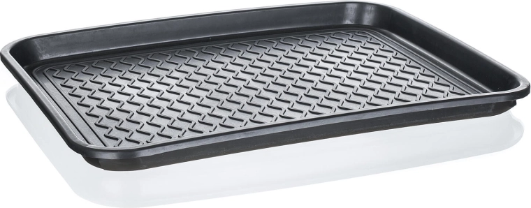 Tavă de scurgere pentru încălțăminte 50 × 38 cm, plastic negru