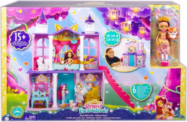 Enchantimals palat regal – set de joacă cu păpușă și vulpiță