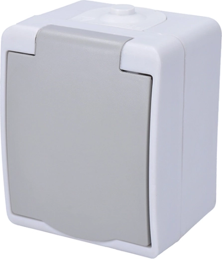 Priză de exterior Solight pentru medii umede IP54 gri - 1 bucată