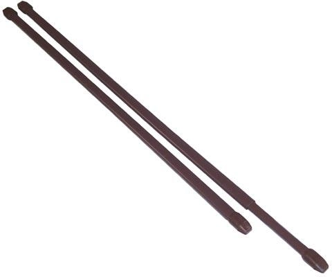 Tijă vitraliu telescopică 80–150 cm, metalică, maro (2 buc.)