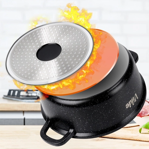 Compatibil cu toate tipurile de aragazuri, inclusiv inducție