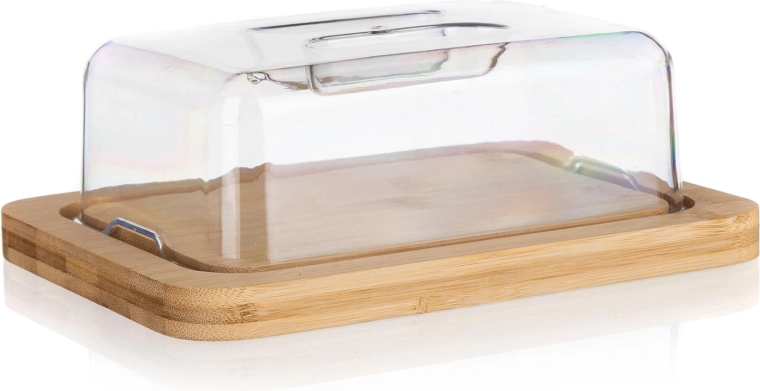 Recipient pentru unt din bambus și acril BRILLANTE 20 × 15 × 7,5 cm