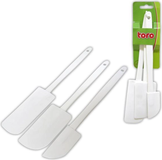 Raclete din plastic pentru aluat TORO, set 3 buc