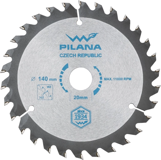 Disc de ferăstrău PILANA 140 mm, 30 dinți, SK WZ, orificiu 20 mm