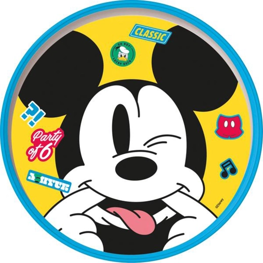 Farfurie din plastic MICKEY cu bază antiderapantă 19,5 cm