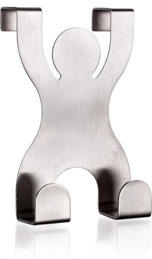 Cârlig suspendat pentru ușă Akcent cu două cârlige din inox 11 x 6,8 cm