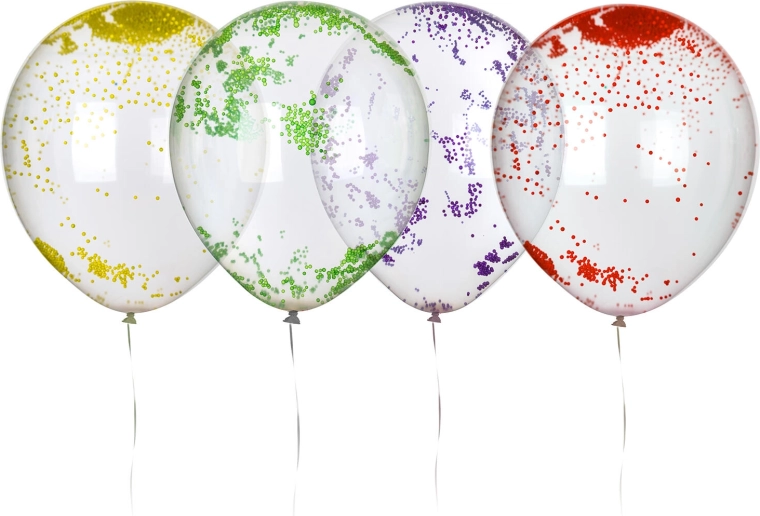 Baloane din latex cu biluțe 30 cm (10 buc) MY PARTY