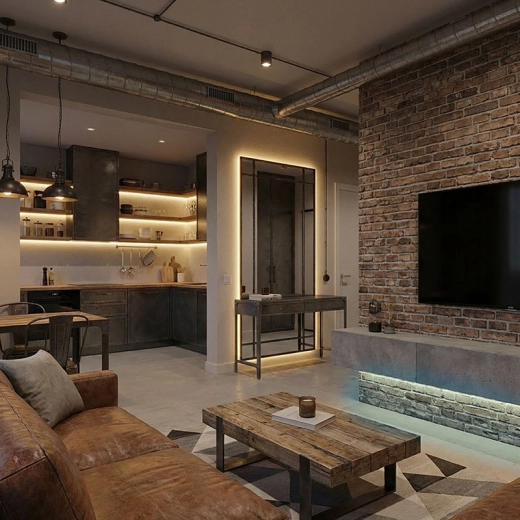 Iluminare ambientală pentru living și mobilier