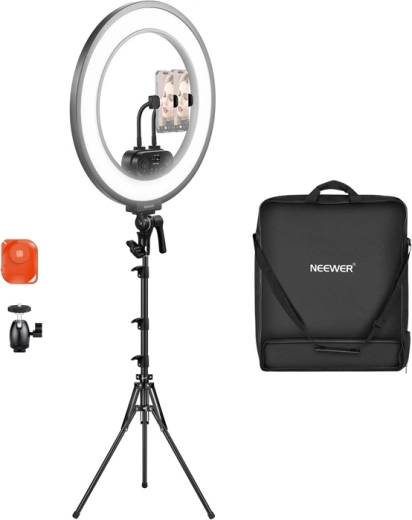 Lumină circulară LED ultra-subțire Neewer RL45B 18" 45 W – set