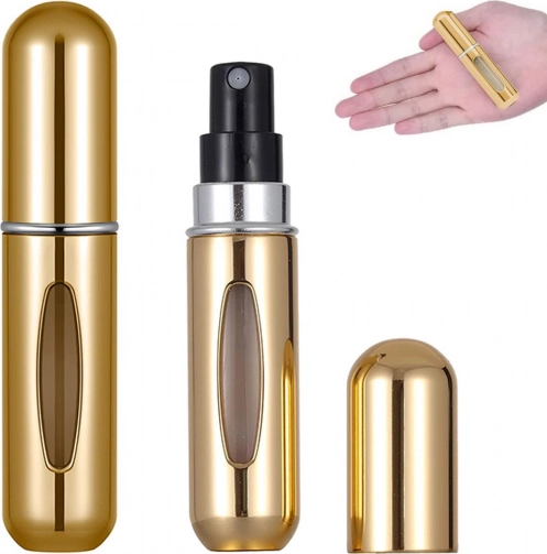 Atomizor de parfum reîncărcabil pentru călătorie 5 ml – Auriu