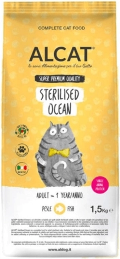 Alcat Sterilised Ocean granule pentru pisici castrate cu somon 1,5 kg