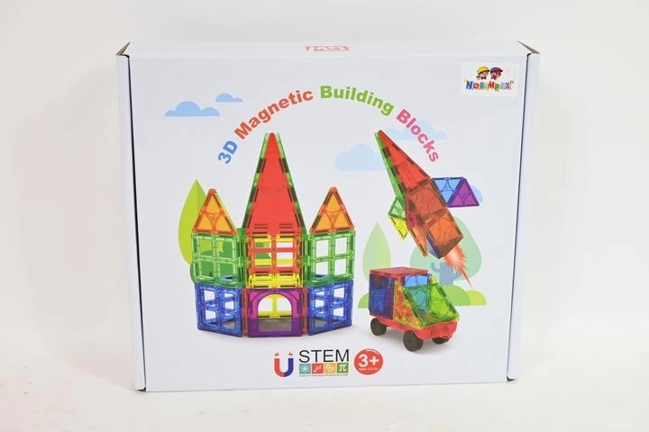 Set de construcție magnetic 3D – 30 de piese