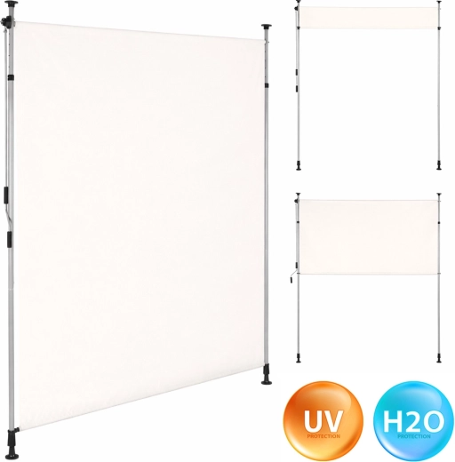 Jaluzea de balcon cu tensionare și manivelă, bej, MultiGarden