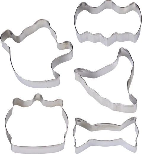 Forme de decupat pentru prăjituri de Halloween din inox – set 5 buc.