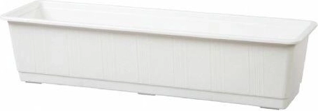 Jardiniere din plastic pentru flori 50 cm albă