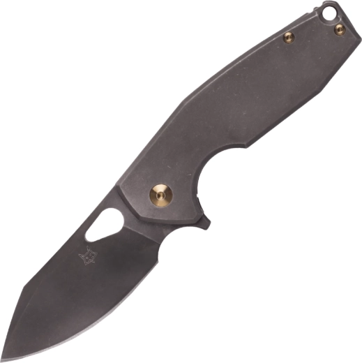 Cuțit pliabil de buzunar FOX Yaru 7 cm, titan, bronz, Stonewash PVD
