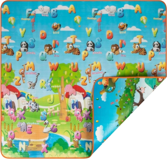 Salteluță de joacă și târâre XXL, color, față-verso – 1 bucată