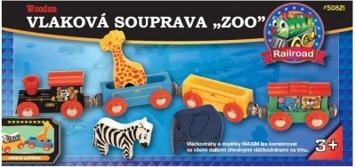 MAXIM set de tren cu animăluțe de la zoo