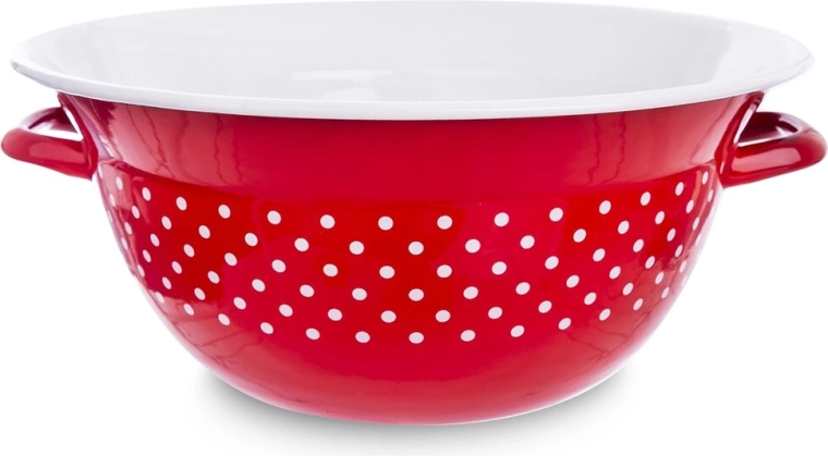 Bol de bucătărie emailat cu buline Tečka, 26 cm, 2,5 l