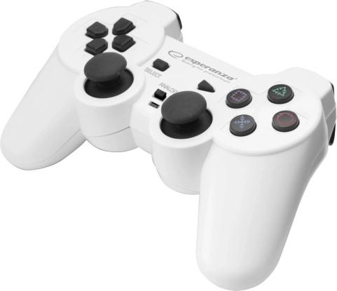 Gamepad pro PC și PlayStation 3 cu vibrații Esperanza Trooper (USB, alb/negru)