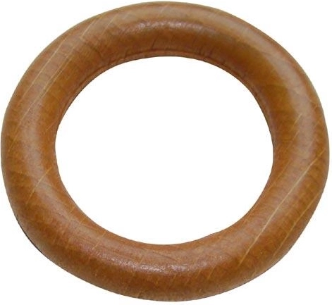 Inele din lemn pentru bare de perdea – cireș, set 10 buc