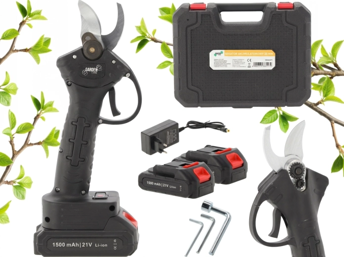 Foarfecă de grădină cu acumulator 21 V, diametru de tăiere 25 mm