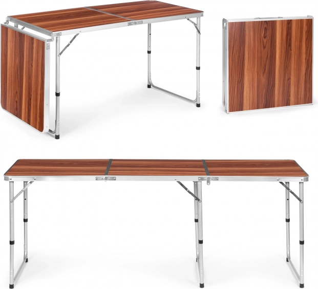 Masă turistică pliabilă cu blat maro 180 × 60 cm MULTIGARDEN