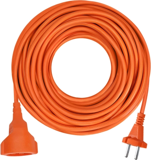 Solight prelungitor mobil cu mufă 10 m, 2× 1,5 mm², portocaliu