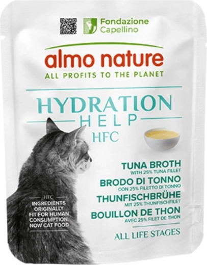 Almo Nature HFC Hydratation Help pentru pisici – supă de ton 50 g