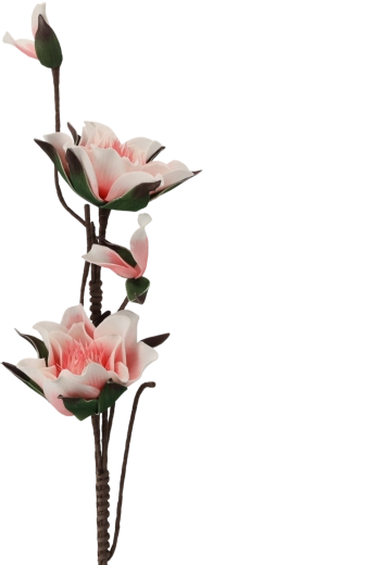 Floare decorativă magnolie roz 110 cm