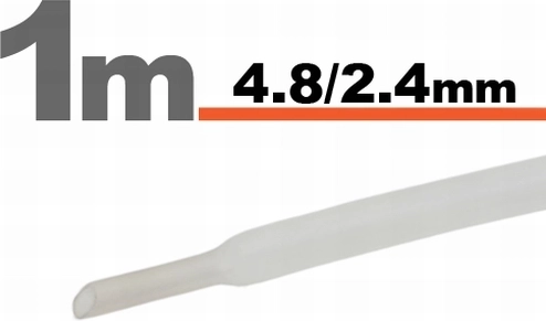 Tub termocontractabil transparent 4,8 / 2,4 mm