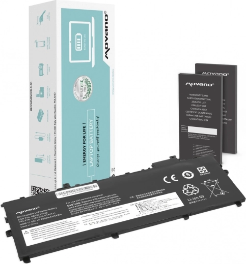 Baterie Movano pentru Lenovo ThinkPad X1 Carbon (2017–2018) 4650 mAh 54 Wh