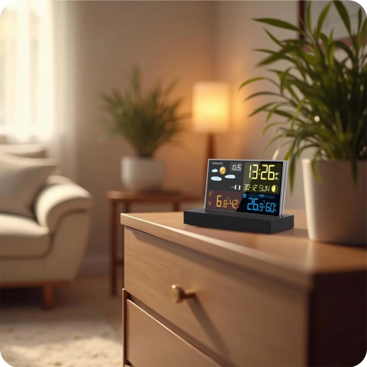 Ceas DCF, alarmă și mediul de confort