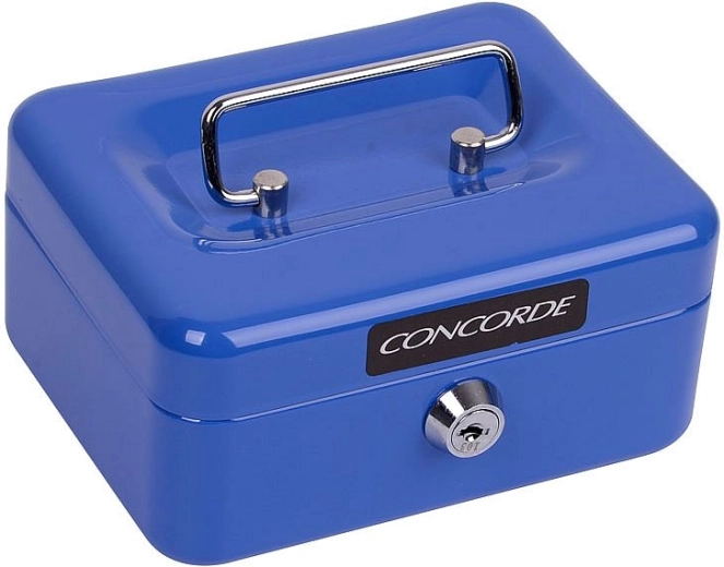 Casetă de bani metalică Concorde 11 albastră