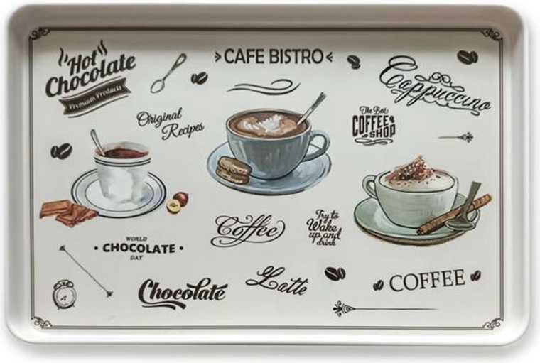 Tavă de servire CAFE BISTRO dreptunghiulară 40,4 × 27,2 cm
