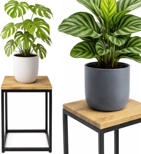 Poliță în decor craft pentru plante și decorațiuni
