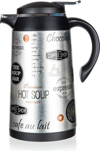 Termocană CONTE 1 l din oțel inoxidabil cu imprimeu