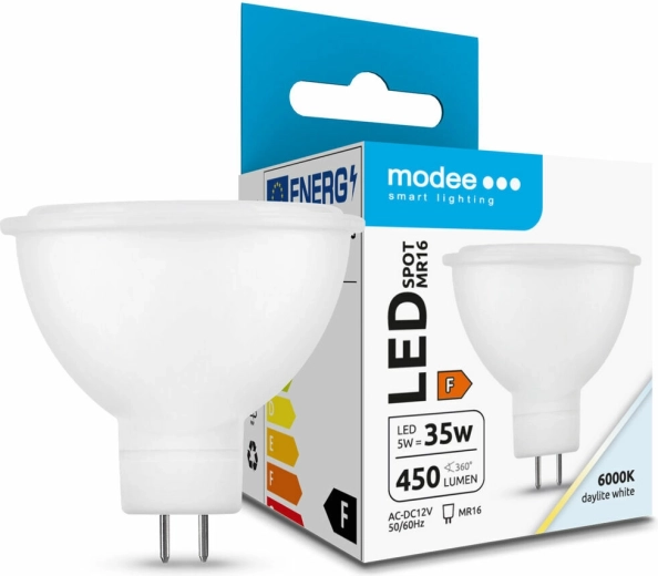 Bec LED GU5.3 MR16 5 W alb rece 6000 K Modee Lighting