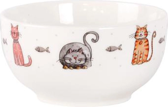 Bol ceramic 500 ml cu motiv de pisică și câine TORO