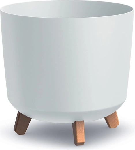 Ghiveci Gracia Tubus 29,8 cm alb cu efect de beton