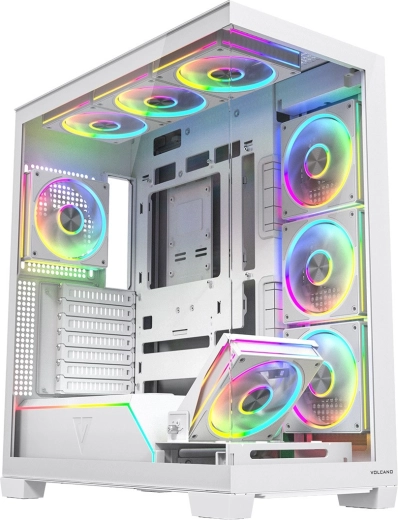 Carcasă PC MODECOM Volcano Stellar Plus ARGB, midi tower, albă