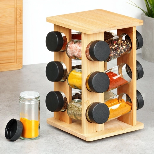 Bambus natural și sticlă rezistentă