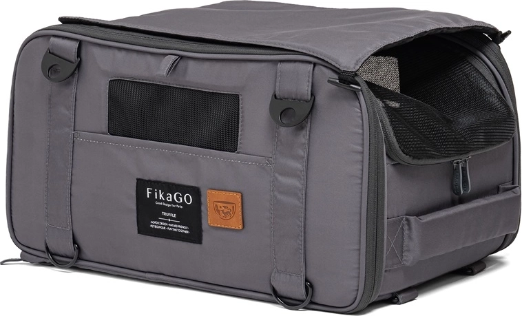 FikaGO transportor de călătorie pentru câini și pisici Truffle Grey
